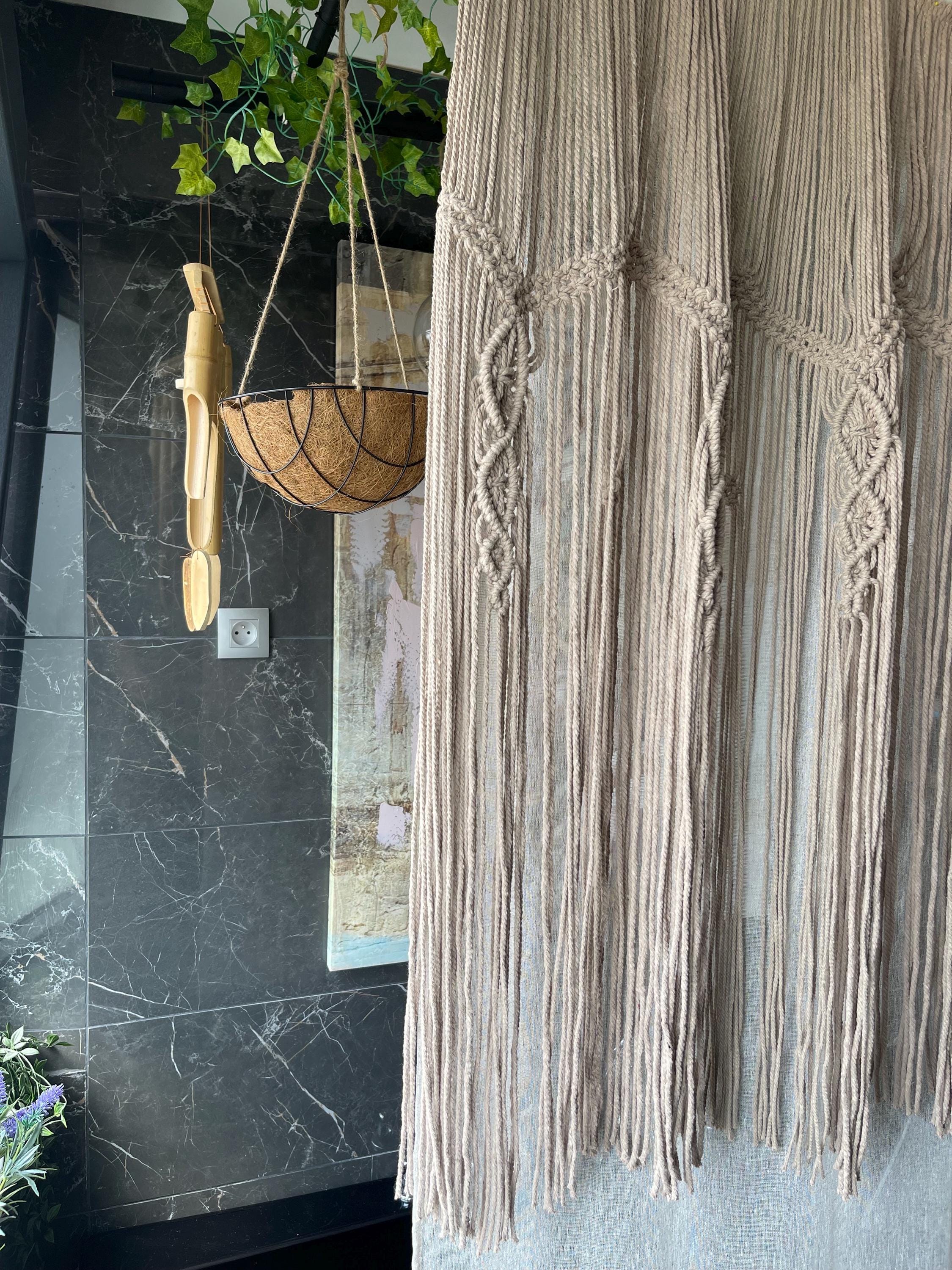 Rideau en Macramé beige - Macramé Passion