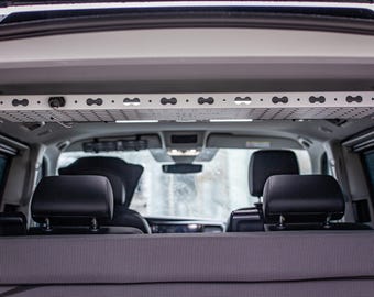 Ultra-lightweight, flexible ceiling shelf for rattle-free storage # VW Multivan, Caravelle T5, T6, T6.1