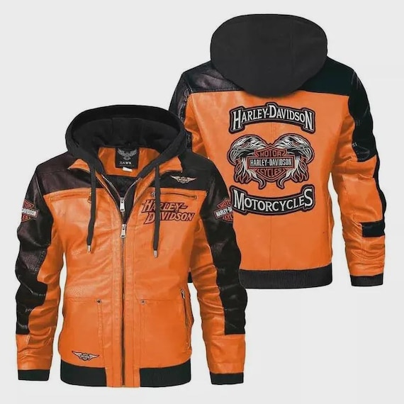 Harley-Davidson ブラックオレンジジャケット Lサイズ HARLEY-DAVIDSON ハーレーダビッドソン 100TH ANNIVERSARY