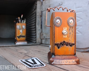 Arizona Orange Robot Desk Organizer