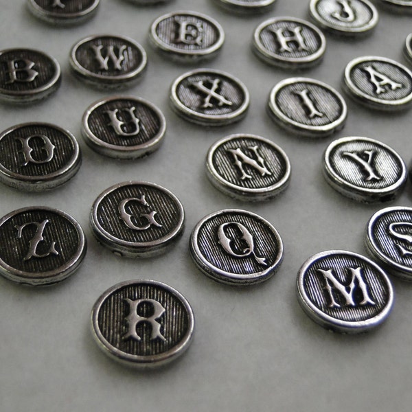 Typewriter Key Initial Jewelry - 26 pc set for charms pendants