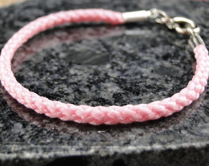 Hereditary Breast Cancer Awareness Bracelet – Pink & Teal Silicone, Embossed With Hope Love Faith, Adult Size 8.25 Inch