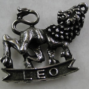 Leo Zodiac pewter Pendant Charm