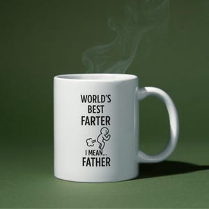 Worlds Best Father Mug  Funny Dad Joke Gift, Hilarious Fathers Day Coffee Cup, Dad Mug , Gag Gift for Dad or Grandpa, 11oz