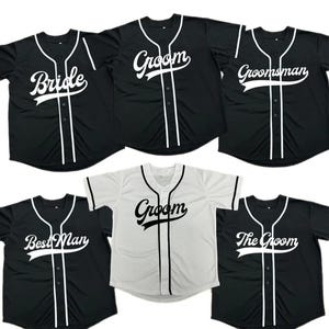 Groom & Groomsman Jersey Shirts, Custom Baseball Jersey for Groomsmen Proposal, Bachelor Party Groomsmen Jersey, Best Man, Groom Shirts