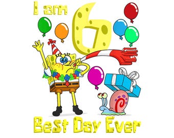 Mademark x SpongeBob SquarePants - SpongeBob I am custom Years Old Birthday Party PNG file