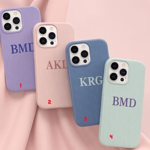 Monogram initialen hoesje voor iPhone Shadow Monogram stoer telefoonhoesje Shadow Initial aangepast telefoonhoesje met initiaal bruidsmeisje cadeau