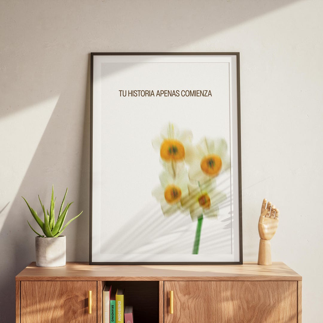 Spanish Inspirational Quote Print: Floral Wall Art (digital Download ...