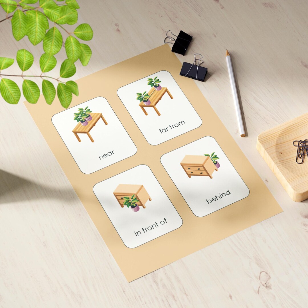 English Prepositions of Place Flashcards | ESL Printable PDF for ...