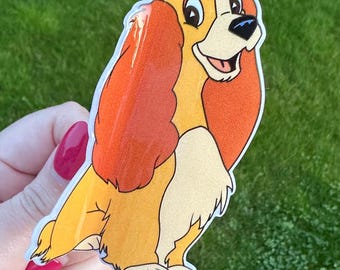 Lady and the Tramp Hair Claw Clip | Lady Dog Hair Clip | Disney Lady Hair Accessory | Cute Cartoon Claw Clip | Gift for Disney Fans