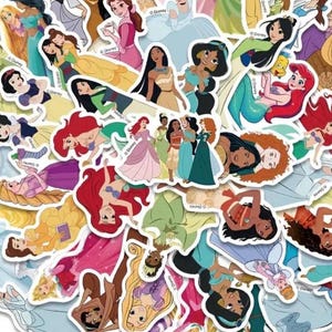 Pack d'autocollants princesse – Autocollants magiques représentant des sirènes | Royauté de conte de fées | Château | Parfait pour les journaux, les ordinateurs portables, les cadeaux