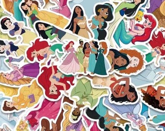 Pacchetto adesivi Principesse Disney – Decalcomanie in vinile impermeabili