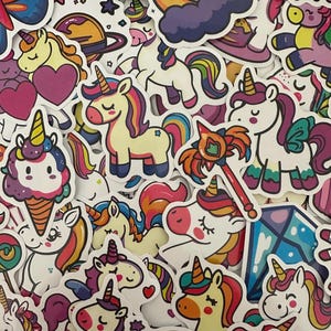 Kawaii Unicorn Sticker Pack: Waterproof Magical Stickers