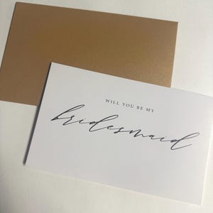 Cartão para madrinha de casamento | Você será minha madrinha de casamento | Design minimalista elegante | Cartão para pedido de casamento, convite para festa de casamento, lembrança para madrinha de casamento