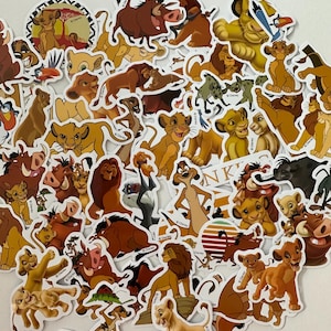 Paquete de pegatinas del Rey León (10/15/20 unidades) / Pegatinas de vinilo impermeables / Inspiradas en Disney / Para portátiles, álbumes de recortes y recuerdos de fiestas infantiles