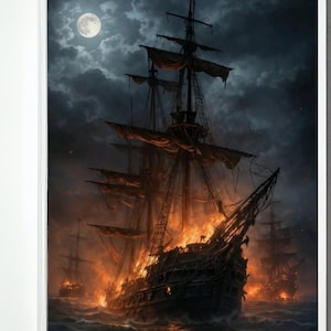 Pirate Ship,pirate ship painting,pirate art,pirate painting,pirate wall art,ship,sailing ship,Digital art prints,Printable wall art