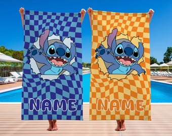 Stitch Beach Towel, Stitch Kids Beach Towel, Disney Beach Towel for Kids, Soft & Colorful Pool Towel, Vacation Gift Idea, Birthday Gift