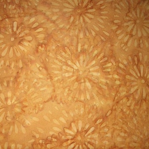 Island Batik Fabric Gold Yellow Flower  Yardage Holly Jolly By The Yard