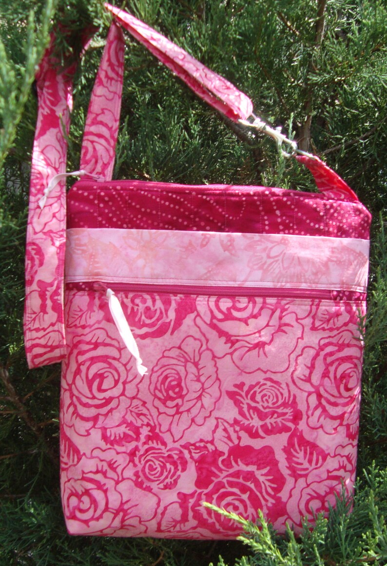 Purse Cross Body Handbag Organizer Tablet Case Pink Batiks - Etsy