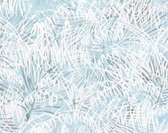 Island Batik Wheat Field Ice White and Blue Fabric Yardage Starry Night Collection