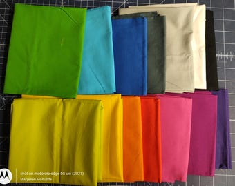 Island Batik Solids Fat Quarter Collection 14 pieces 18x22 in.