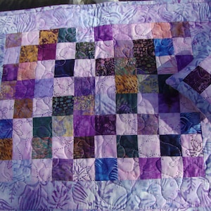 CUSTOM ORDER Doll Quilt with Pillow Table Topper