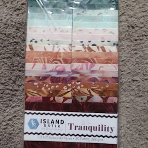 Island Batik Tranquility Strip Pack Jellyroll 2.5&quot; Strips Fabric