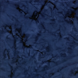 May include: A square of navy blue fabric with a marbled effect. Darker, black-toned veins run across the surface, creating a textured appearance. The fabric has a slightly creased look.