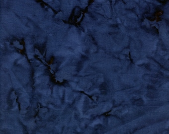 Island Batik Navy mottled Fabric By the yard