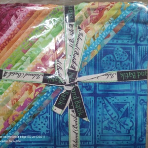 Island Batik Sunshine Garden Stack 10 in squares Batik Fabric Precut