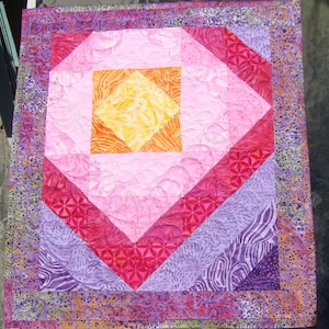 Batik tenture matelassé Table Topper Mini couette