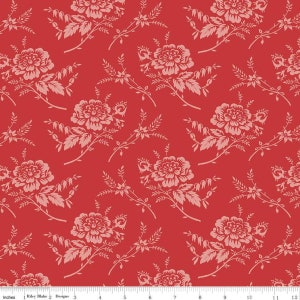 Riley Blake Red Elegance Rose Red  C9072-RED