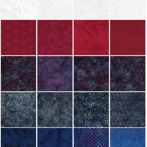 Island Batik Americana 2 1/2&quot; Strips Pack Cotton Batik Fabric Precuts jelly roll
