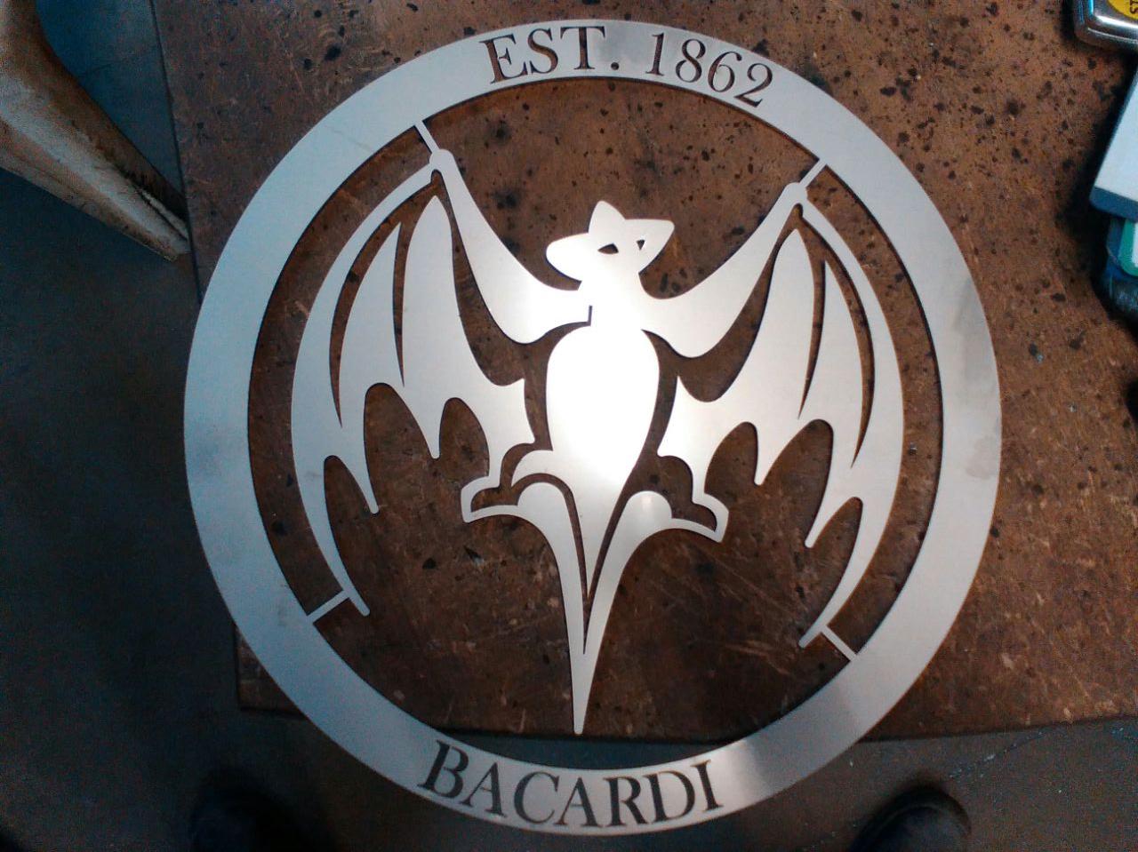 DXF File Bacardi Bat Shield Emblem 189 Mm Diameter - Etsy