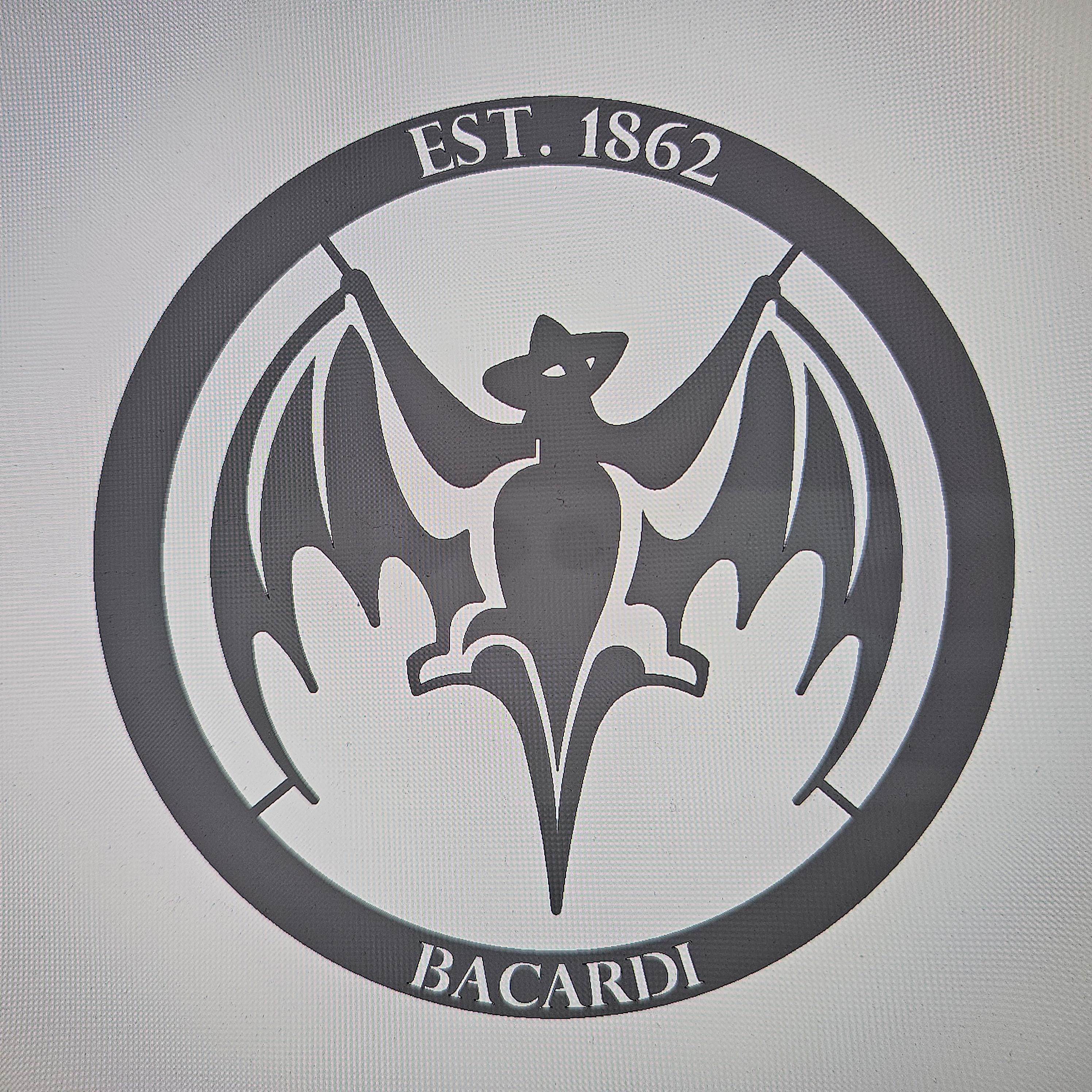 DXF File Bacardi Bat Shield Emblem 189 Mm Diameter - Etsy