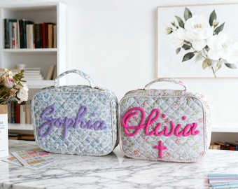 Custom Quilted Bible Case, Personalized with Name and Verse, Thoughtful Baptismal Gift, Confirmation Present, Christian Women Men Gift