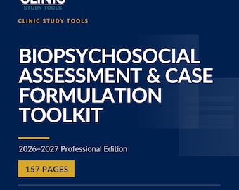 Biopsychosocial Assessment and Case Formulation Toolkit: Fillable Therapist Forms