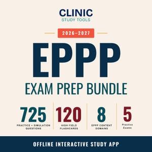 EPPP Study Bundle, Psychology Licensing Exam Prep, Practice Exams, Flashcards, Study Guide, Psychology Licensing Prep, Digital Download