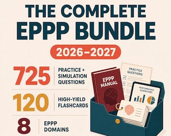 EPPP Study Bundle, Psychology Licensing Exam Prep, Practice Exams, Flashcards, Study Guide, Psychology Licensing Prep, Digital Download
