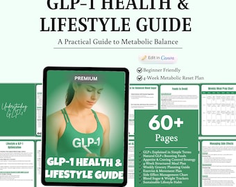 Guide BPL-1 sur la santé et le mode de vie, modèle Canva modifiable (téléchargement numérique)