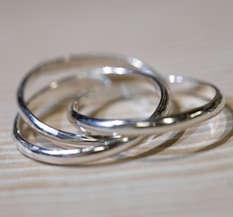 Sterling Silver your size Russian Wedding Ring Handmade Made to order Puzzle Ring