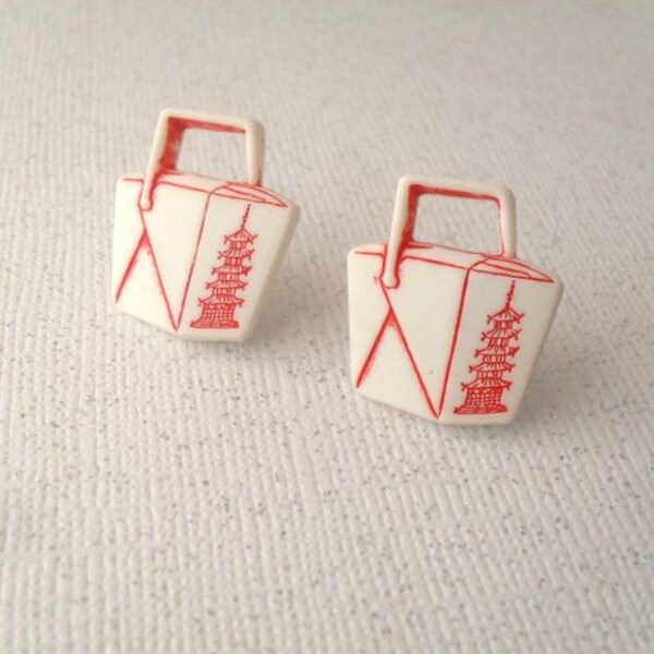 chinese takeout earrings