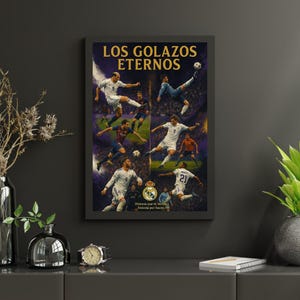 Beroemde poster voetbaldoelen – Digitale kunstafdruk van iconische spelersvieringen – Voetbalmuurdecoratie voor fans