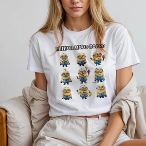 Minion Mood Board T-Shirt, Funny Unisex Tee for Kids & Adults, Matching Family Shirt, Amusement Park Outfit, Birthday Gift