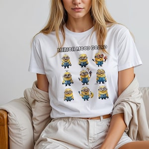 Camiseta con diseño de Minions: divertida camiseta unisex para niños y adultos, ideal para familias, ideal para parques de atracciones o como regalo de cumpleaños.