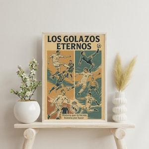 Legendary Real Madrid Goals Poster | Vintage Soccer Art Print, Football Wall Decor, Gift for Fans, Soccer Club, Real Madrid