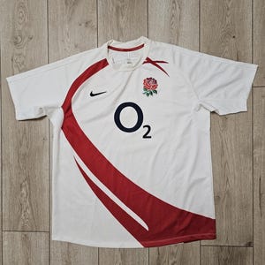England rugby jersey vintage rugby shirt world sevens rugby union jersey white rugby jersey XL nike