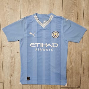 マンチェスターシティ ホーム サッカーシャツ サッカージャージ イングランド サッカージャージ ブルー S プーマ