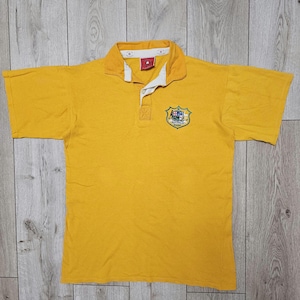 Australia vintage rugby jersey rugby shirt 90s world cup rugby union jersey yellow rugby jersey m/l cotton traders