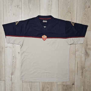 as Roma 2001 2003 vintage training football shirt soccer jersey italy soccer jersey M kappa